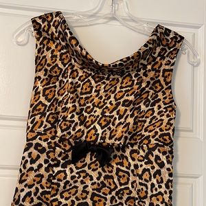 🐆 NWT Bettie Page Kitten Leopard Dress vintage style